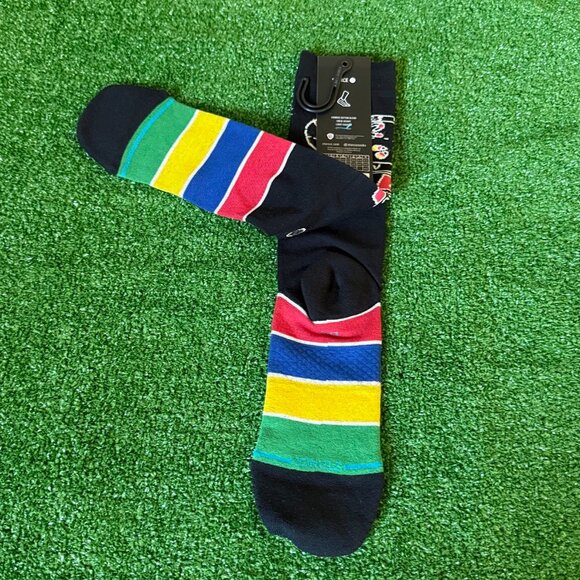 STANCE ELF Food Groups Multicolor Christmas Festive Socks Crew Socks Size L NEW - Picture 7 of 7